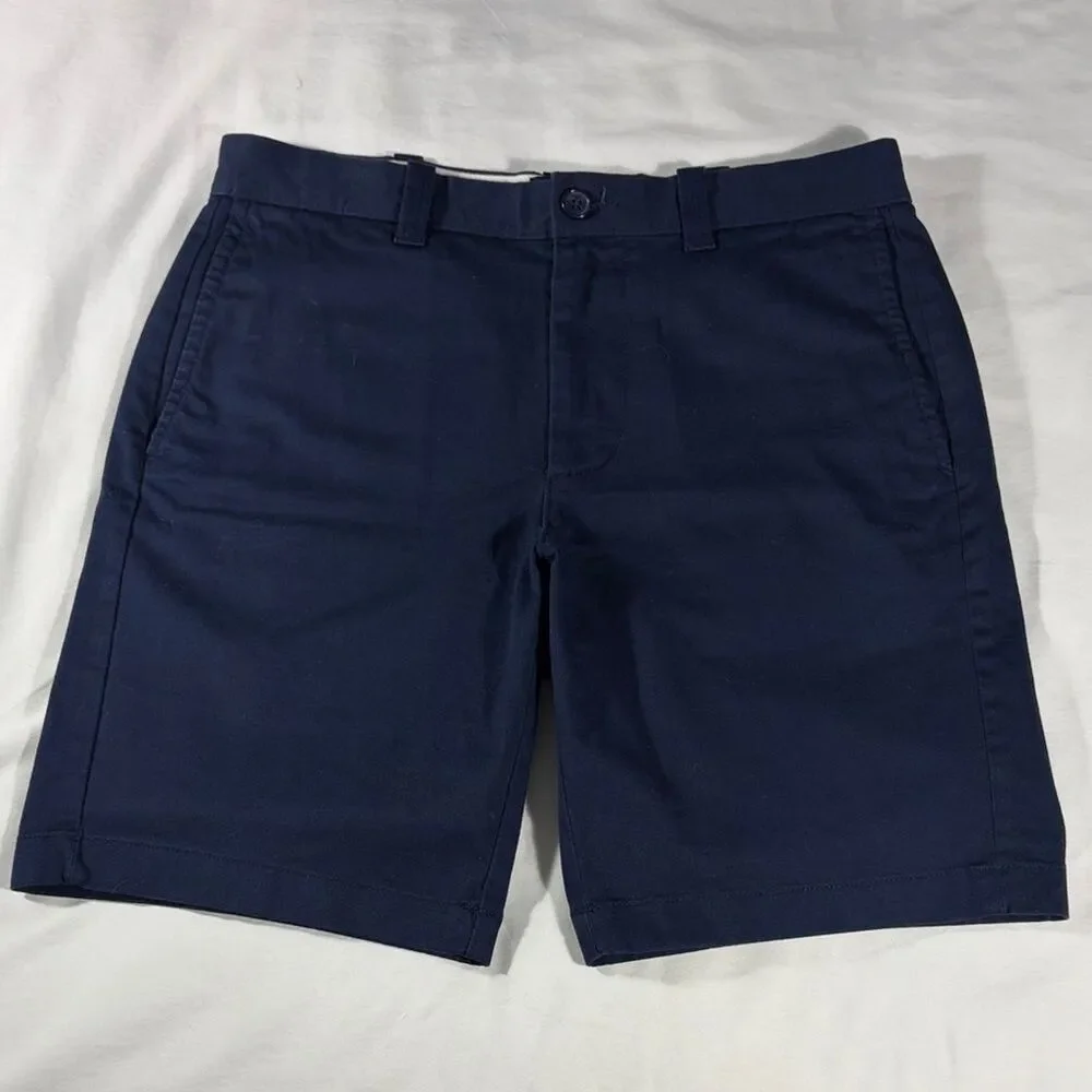 J. Crew mens navy blue basic flat front 9